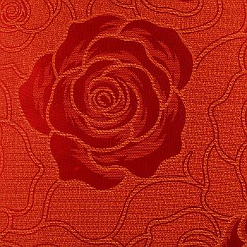 18661-5A 经编布 印花布 色浆印花 红色